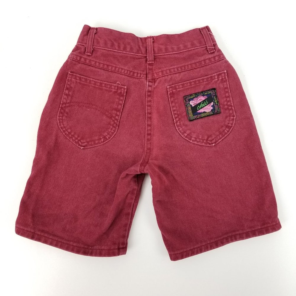 Vintage 80s 90s Chic Kids Girls size 8 20x7" Jean Shorts 100% Cotton Denim